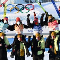 2022 gab es für Preuß (2. von links) mit den deutschen Staffel-Frauen Bronze. (Archivbild) - Foto: Hendrik Schmidt/dpa-Zentralbild/dpa