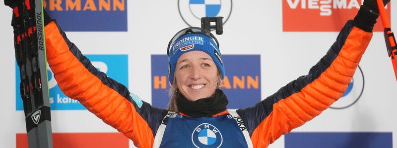 In Nove Mesto gab es für Preuß den einzigen Podestplatz in dieser Saison. (Archivbild) - Foto: Petr David Josek/AP/dpa