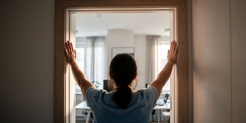 Türrahmen-Stretch bekämpft die gefürchtete Büro-Brust - Foto: über boerse-global.de