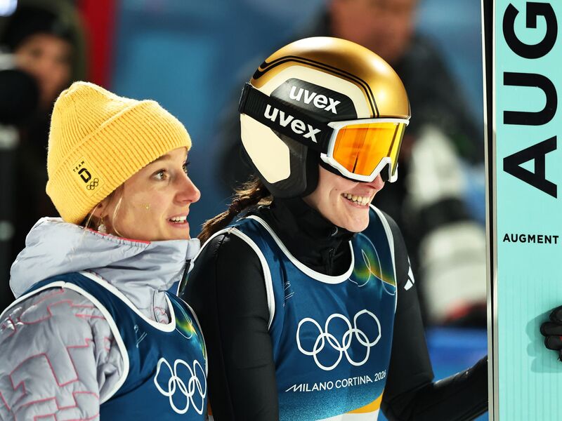 Katharian Schmid und Selina Freitag verpassten die Medaillenplätze. - Foto: Daniel Karmann/dpa