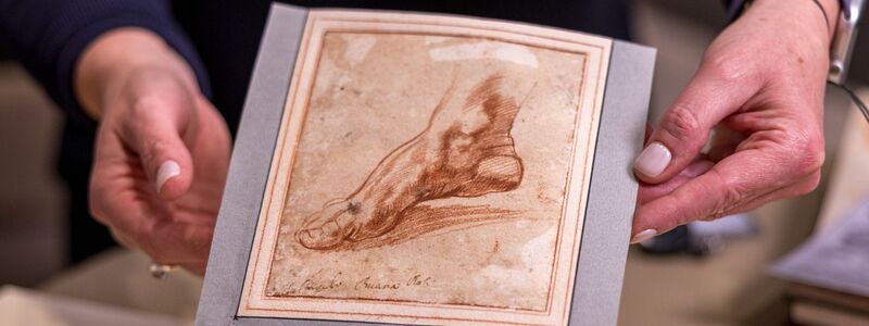 Die Zeichnung gilt als Vorbereitung für die Darstellung der Libyschen Sibylle an der Decke der Sixtinischen Kapelle. (Handout) - Foto: -/CHRISTIE’S IMAGES LTD. 2025/dpa