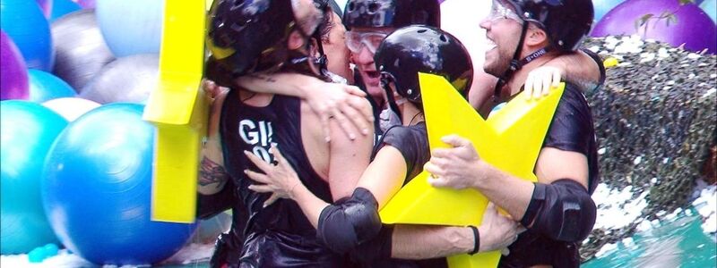 Beim Spiel «Creek der Sterne» mussten die Stars kurz vor dem Finale noch einmal alle Kräfte mobilisieren. (Handout) - Foto: RTL/dpa