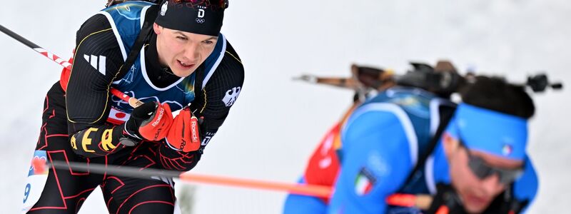 Justus Strelow (l) blieb fehlerfrei am Schießstand. - Foto: Hendrik Schmidt/dpa
