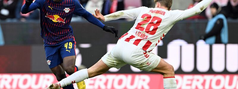 Der schnelle Yan Diomande (l) stellte seine Mitspieler immer wieder vor Probleme. - Foto: Federico Gambarini/dpa