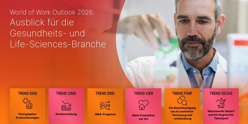 Fachkräftemangel trifft auf KI-Revolution / Gesundheits- und Life-Sciences-Branche vor entscheidendem Wendepunkt / ManpowerGroup Healthcare & Life Sciences World of Work 2026 Outlook veröffentlicht - Foto: presseportal.de