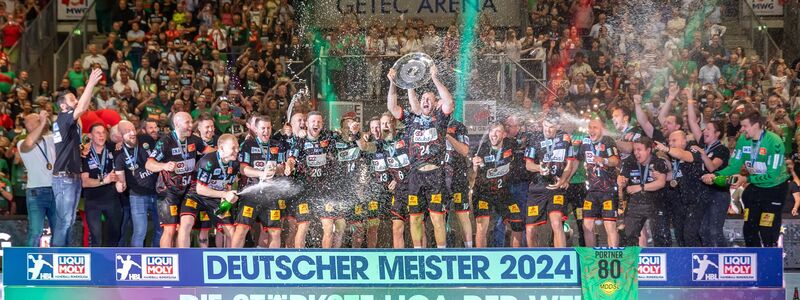 Der SC Magdeburg möchte wie 2024 den Meistertitel feiern. (Archivbild) - Foto: Andreas Gora/dpa