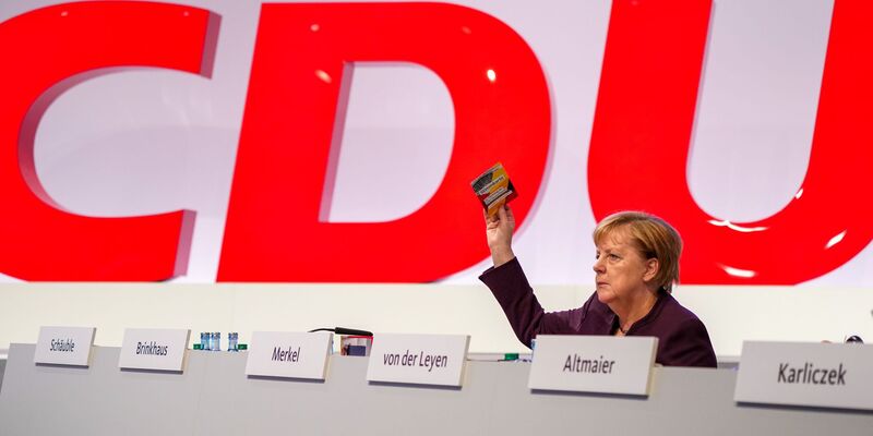 Zuletzt nahm Merkel 2019 physisch an einem Parteitag teil. - Foto: Kay Nietfeld/dpa