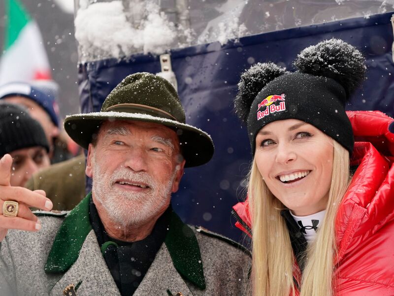 Arnold Schwarzenegger und Lindsey Vonn sind befreundet. (Archivbild) - Foto: Giovanni Auletta/AP/dpa