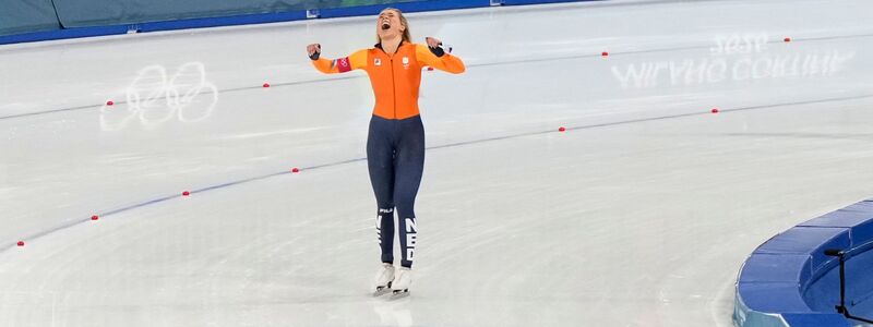 Krönte sich mit dem Olympiasieg: Jutta Leerdam. - Foto: David J. Phillip/AP/dpa