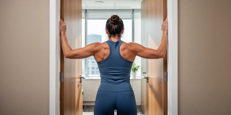 Türrahmen-Dehnung bekämpft den Büro-Rundrücken - Foto: über boerse-global.de