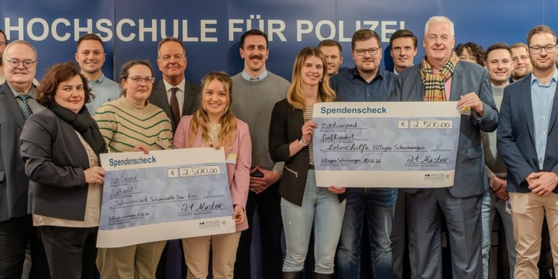 POL-HfPolBW: 5.000 Euro für den guten Zweck: Spendenübergabe des 21. Masterstudiengangs nach erfolgreicher Charity-Veranstaltung - Foto: presseportal.de