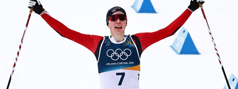 Jens Luraas Oftebro war bei sehr schwierigen Bedingungen der beste Kombinierer. - Foto: Daniel Karmann/dpa