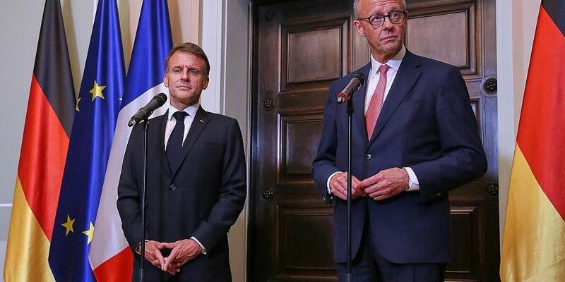 Emmanuel Macron und Friedrich Merz (Archiv) - Foto: via dts Nachrichtenagentur