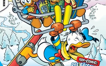 Bobpiloten Friedrich und Lochner duckifiziert im Micky Maus Magazin Nr.05/26 - Foto: presseportal.de