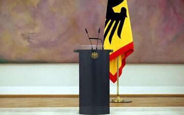 Rednerpult des Bundespräsidenten (Archiv) - Foto: via dts Nachrichtenagentur