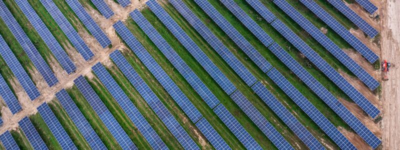 In Mecklenburg-Vorpommern hat Vattenfall 2025 einen Agri-Photovoltaik-Park in Betrieb genommen. Agri-Photovoltaik beschreibt, dass Flächen gleichzeitig für die Landwirtschaft und die Stromerzeugung genutzt werden. (Archivbild) - Foto: Jens Büttner/dpa