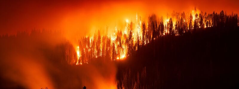 Nicht nur Verursacher, sondern auch Opfer der Klimakrise: Viele Regionen in den USA haben häufig mit Extremwetterereignissen wie Waldbränden zu kämpfen. Diese werden mit der Erderwärmung häufiger und heftiger. (Archivbild) - Foto: Noah Berger/FR34727 AP/AP/dpa