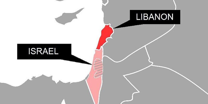 Karte von Israel und Libanon (Archiv) - Foto: via dts Nachrichtenagentur