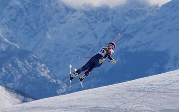 Lindsey Vonn stürzte bei der Olympia-Abfahrt schwer. (Archivbild) - Foto: Jacquelyn Martin/AP/dpa
