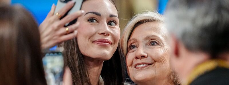 Sanna Marin und Hillary Clinton - Foto: Kay Nietfeld/dpa