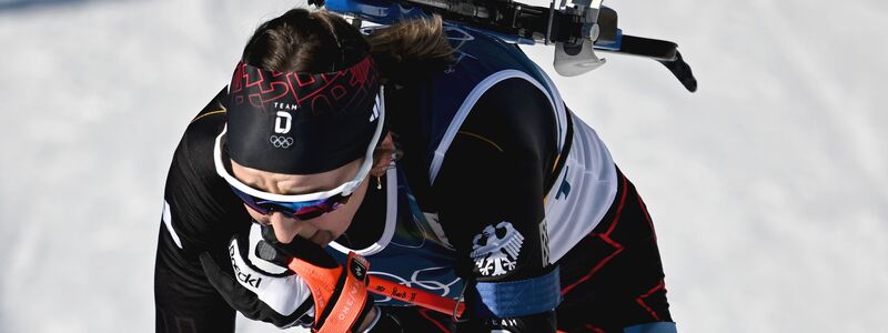 Im Ziel flossen bei Franziska Preuß die Tränen. - Foto: Hendrik Schmidt/dpa