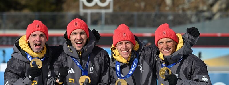 So sehen Olympiasieger aus. - Foto: Hendrik Schmidt/dpa