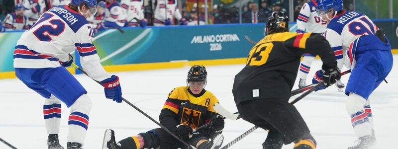 Keine Chance gegen die USA: Das vermeintlich beste deutsche Eishockey-Team jemals funktioniert noch nicht. - Foto: Carolyn Kaster/AP/dpa