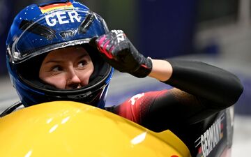 Laura Nolte büßte ihre Führung im letzten Durchgang noch ein. - Foto: Robert Michael/dpa