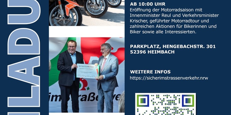POL-DN: Saisonauftakt der NRW-Initiative #sicherimStraßenverkehr in Heimbach - Foto: presseportal.de