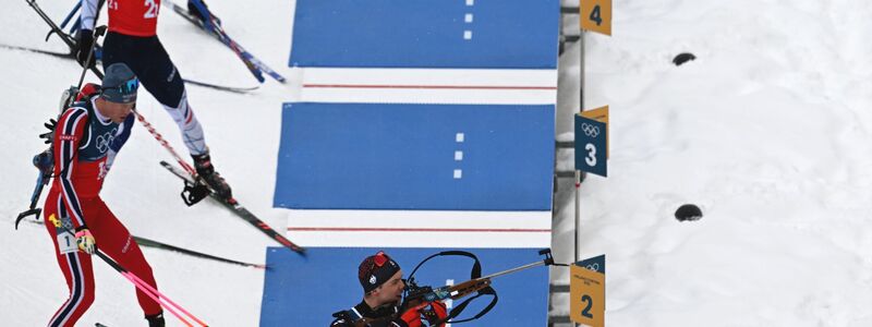 Justus Strelow (unten) lag zwischenzeitlich in Führung. - Foto: Hendrik Schmidt/dpa