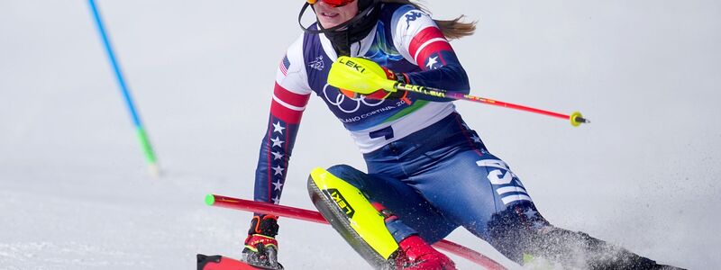 In Führung: Die amerikanische Slalom-Königin Mikaela Shiffrin. - Foto: Michael Kappeler/dpa
