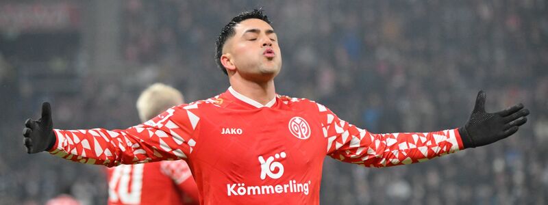 Erzielte sein zehntes Saisontor für Mainz 05: Nadiem Amiri. - Foto: Torsten Silz/dpa