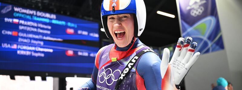 Selbst ernannte «Olympia-Bachelorette»: US-Rodlerin Sophia Kirkby landete zweimal auf Platz fünf, dann ging sie auf mehrere Dates. - Foto: Robert Michael/dpa