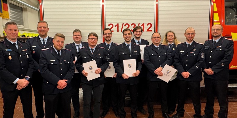 FW Flotwedel: Ortsfeuerwehr Wienhausen zieht positive Jahresbilanz - Wahl eines stellvertretenden Ortsbrandmeisters und zahlreiche Beförderungen - Foto: presseportal.de