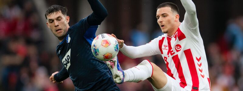 Kölns Said El Mala (r) und Hoffenheims Robin Hranac kämpfen um den Ball. - Foto: Marius Becker/dpa