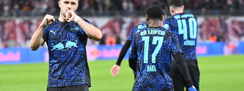 Christoph Baumgartner jubelt nach seinem ersten Tor. - Foto: David Hammersen/dpa