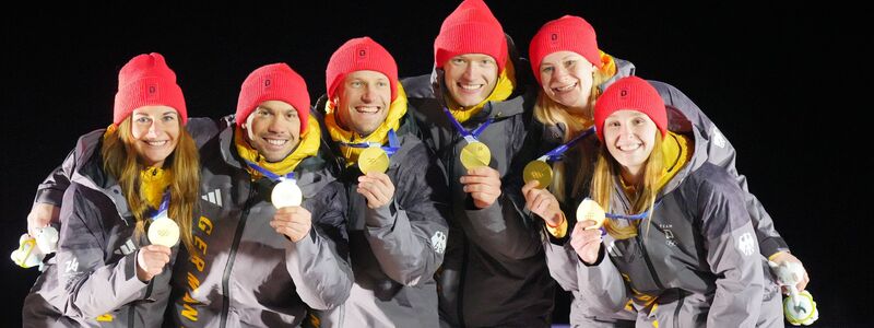 Medaillenbank Eiskanal: Die Rodlerinnen und Rodler lieferten mit Skeleton- und Bobteams die meisten Medaillen. (Archivbild) - Foto: Michael Kappeler/dpa