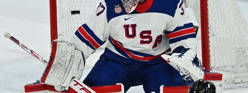 Torhüter Hellebuyck war der überragende Mann im US-Team. - Foto: Peter Kneffel/dpa