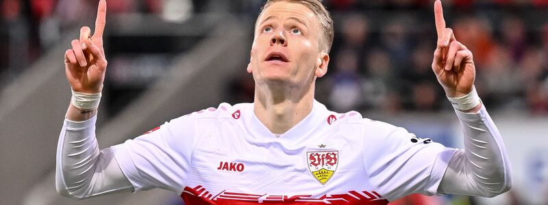 Chris Führich jubelte über seinen Treffer zum zwischenzeitlichen 1:0. - Foto: Harry Langer/dpa