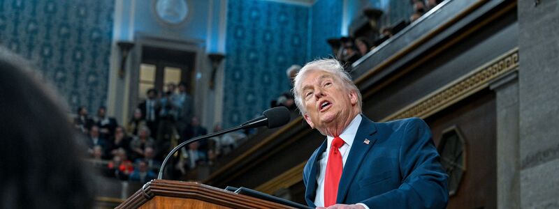 Trump fand in seiner Rede wie so viel Lob für die eigene Politik. - Foto: Kenny Holston/Pool The New York Times/AP/dpa