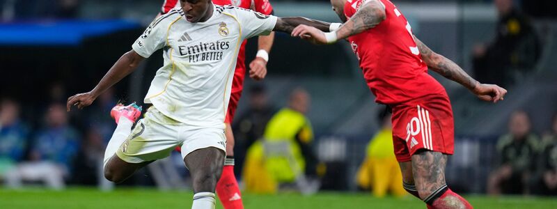 Vinicius Junior (in Weiß) war erneut Reals Siegtorschütze gegen Benfica. - Foto: Manu Fernandez/AP/dpa