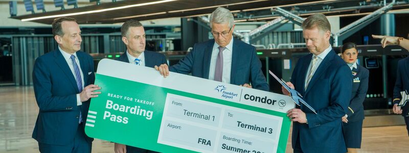 Condor zieht in das neue Terminal am Frankfurter Flughafen.  - Foto: Andreas Arnold/dpa