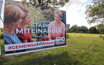 SPD-Plakat zur Landtagswahl Mecklenburg-Vorpommern 2021 (Archiv) - Foto: via dts Nachrichtenagentur