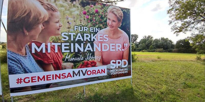 SPD-Plakat zur Landtagswahl Mecklenburg-Vorpommern 2021 (Archiv) - Foto: via dts Nachrichtenagentur