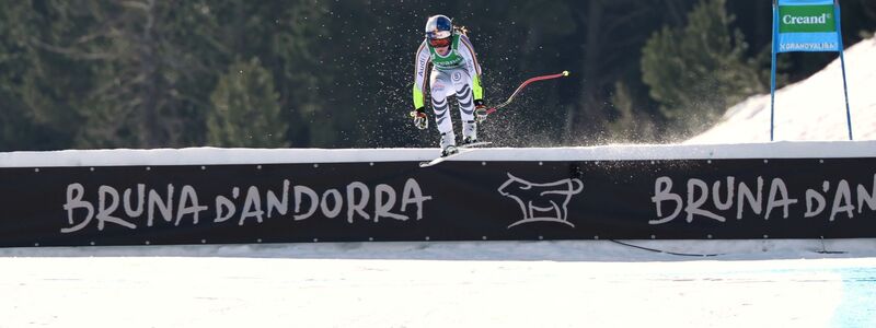 War im ersten von zwei Super-G in Andorra nicht zu schlagen: Emma Aicher. - Foto: Marco Trovati/AP/dpa