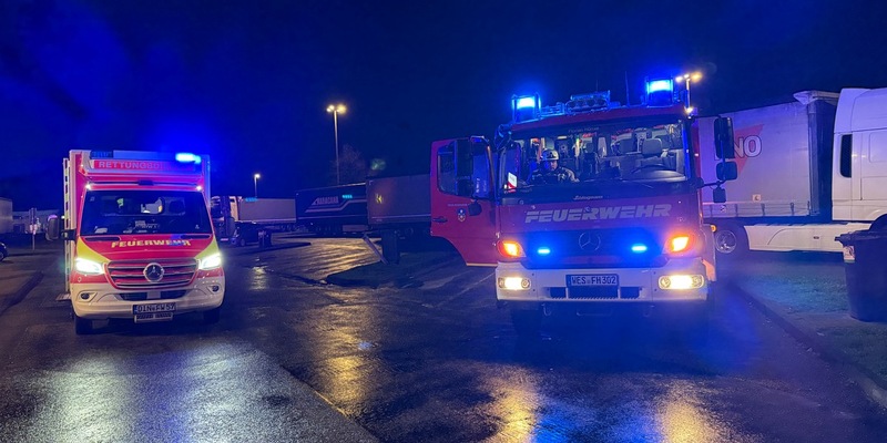 FW Hünxe: Medizinischer Notfall auf Rastplatz - Foto: presseportal.de