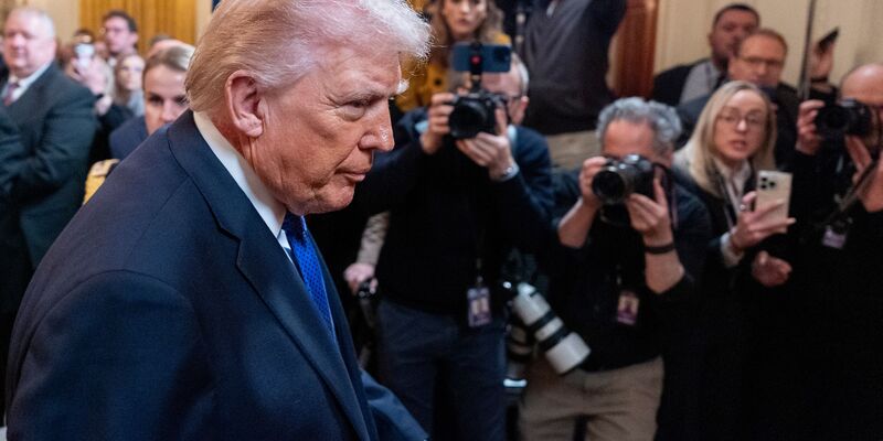Trump will in diesem Jahr an einer wichtigen Journalisten-Veranstaltung teilnehmen. - Foto: Alex Brandon/AP/dpa