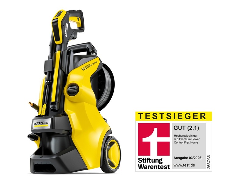 Spitzenplatzierung für Kärcher-Hochdruckreiniger / Kärcher K 5 Premium Power Control Flex ist Testsieger bei Stiftung Warentest - Foto: presseportal.de