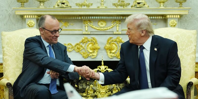 Trump: Israel nicht ausschlaggebend für unsere Kriegsentscheidung. - Foto: Kay Nietfeld/dpa