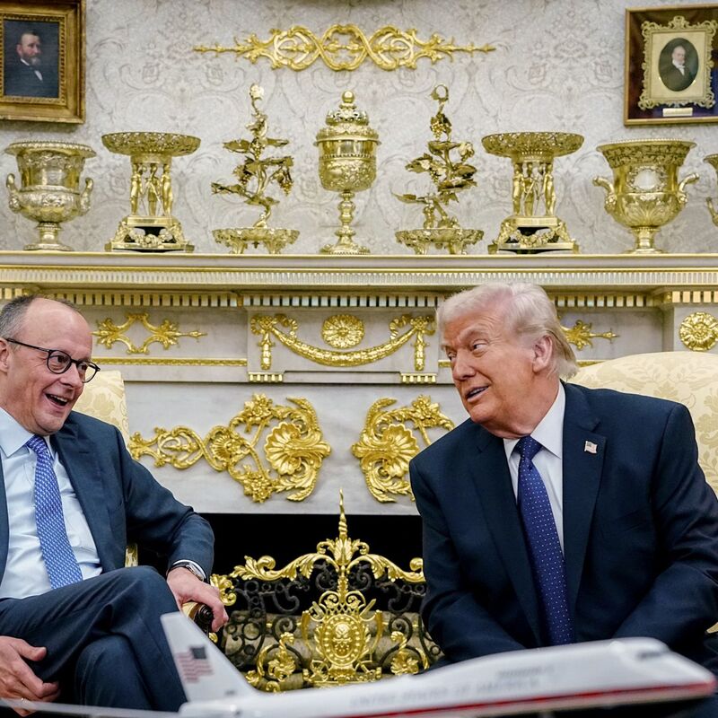 Kanzler und US-Präsident kamen wieder gut miteinander zurecht im Oval Office. - Foto: Kay Nietfeld/dpa